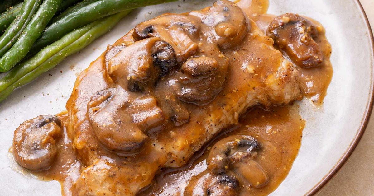 Pork Chops in Garlic Mushroom Sauce Recipe | Samsung Food App