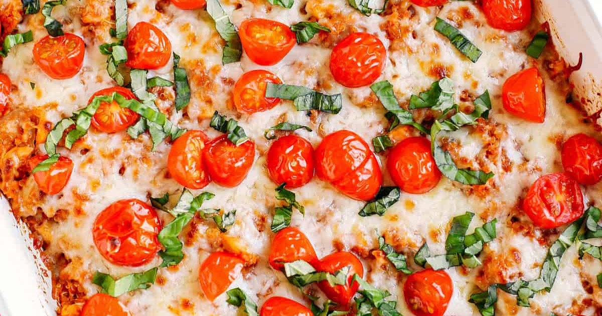 Cheesy Caprese Chicken & Quinoa Casserole Recipe | Samsung Food App