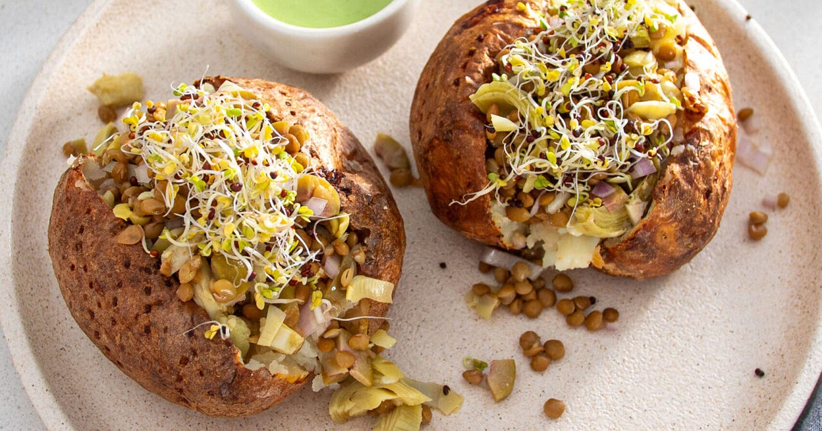 Mediterranean Loaded Baked Potatoes Recipe | Samsung Food App