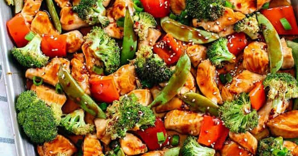 Sheet Pan Sesame Chicken and Veggies Recipe | Samsung Food App