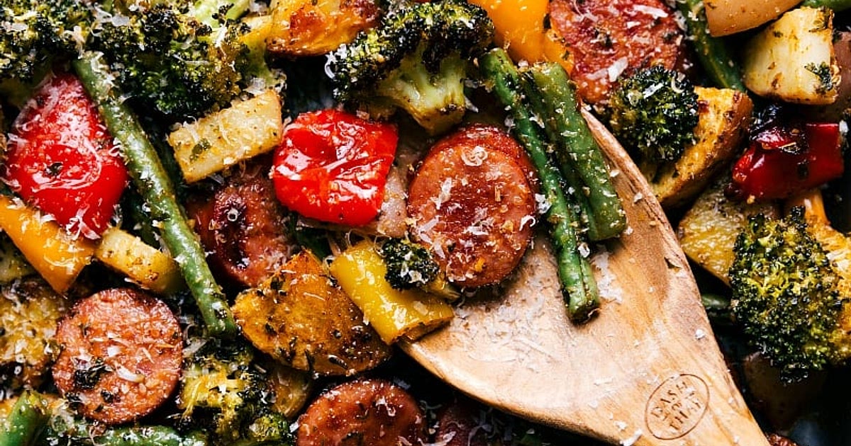 Sheet Pan Sausage and Veggies Recipe | Samsung Food App