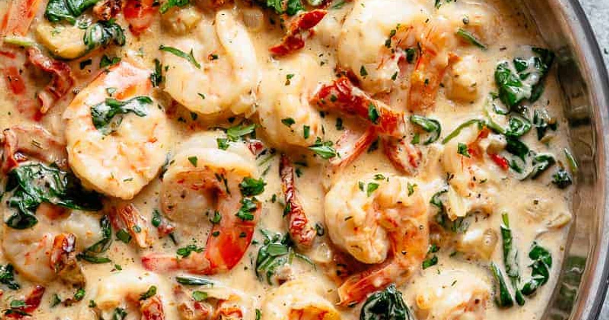 Creamy Garlic Butter Tuscan Shrimp Recipe | Samsung Food App