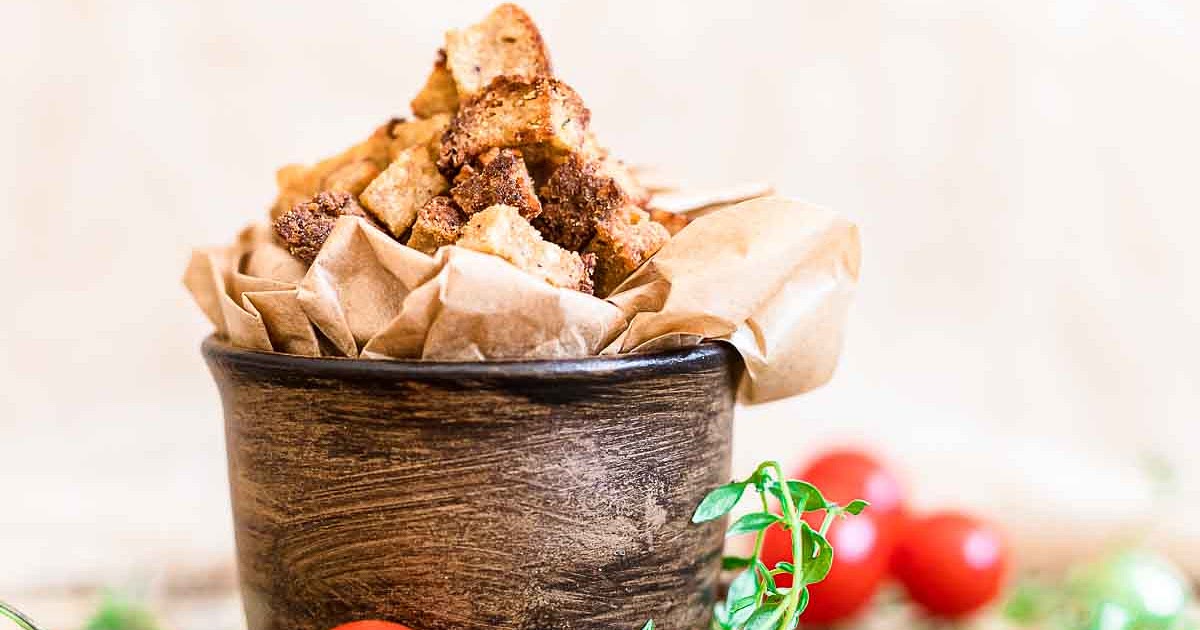 Crispy Garlic Keto Croutons Recipe | Samsung Food App