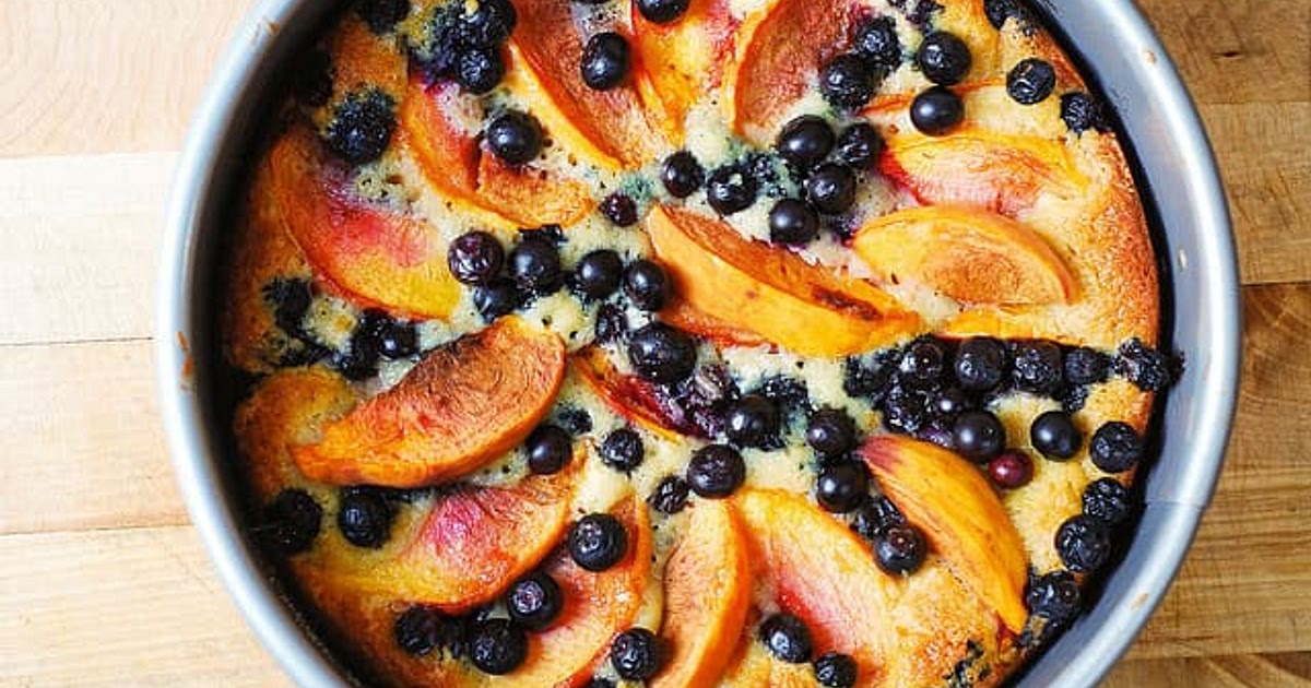 Peach and Blueberry Greek Yogurt Cake Recipe | Samsung Food App