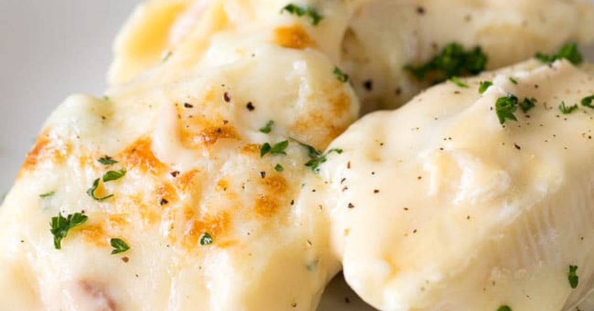 Cheesy Chicken Stuffed Shells recipe Recipe | Samsung Food App