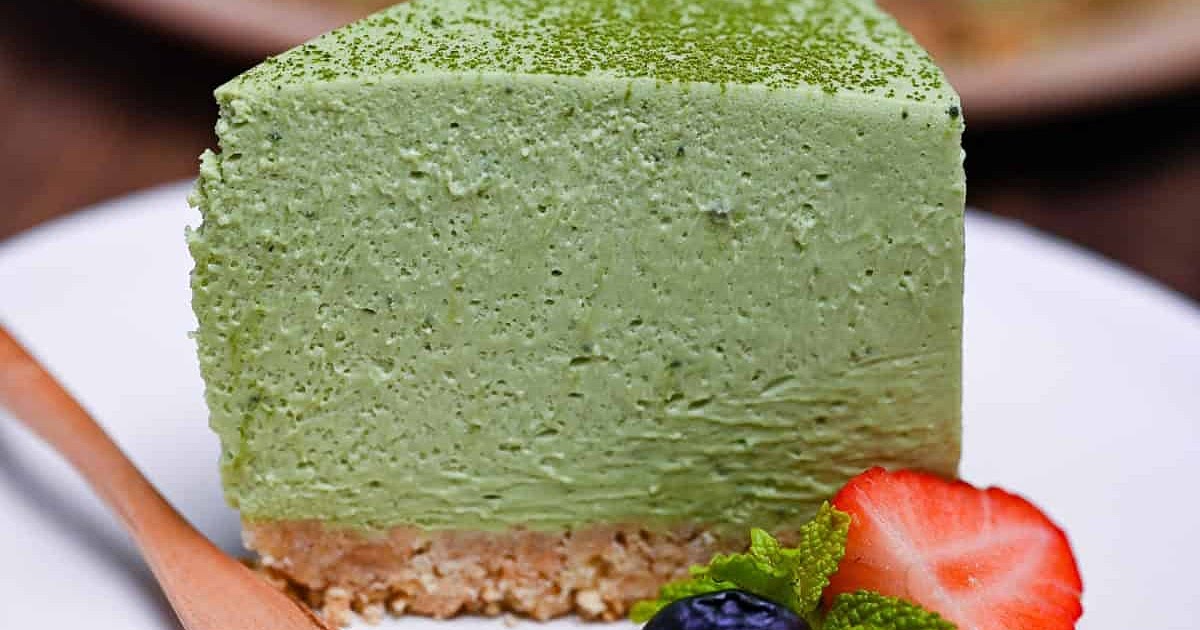 Matcha Rare Cheesecake (No Bake) Recipe | Samsung Food App
