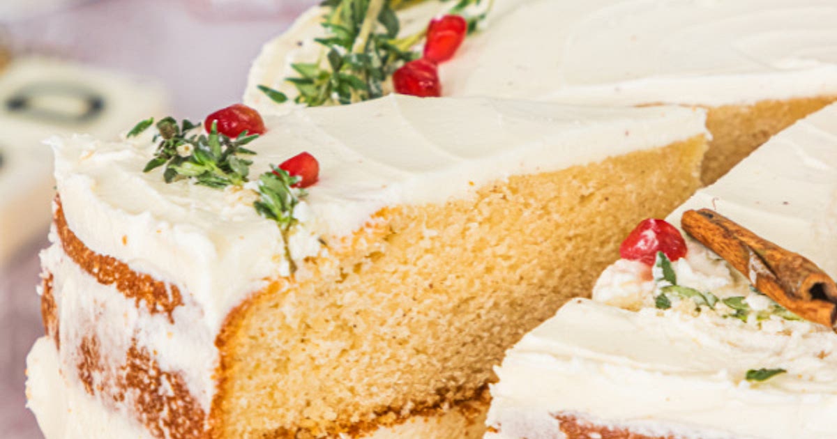 EGGNOG CAKE WITH EGGNOG CREAM CHEESE ICING Recipe | Samsung Food App
