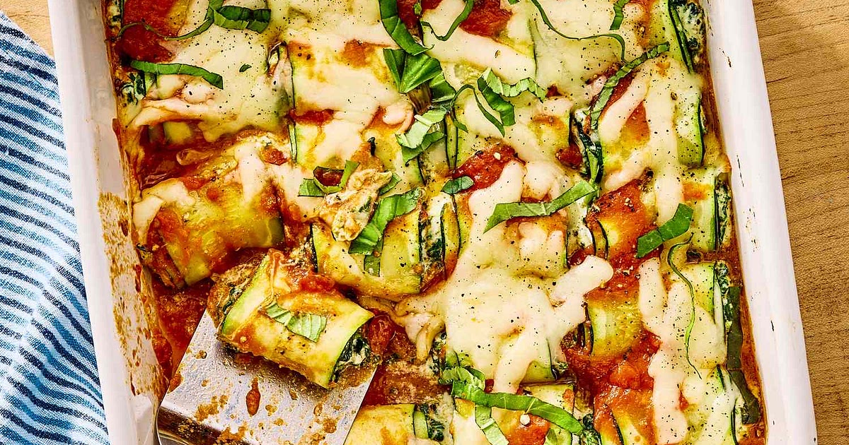 Zucchini Lasagna Rolls with Smoked Mozzarella Recipe | Samsung Food App