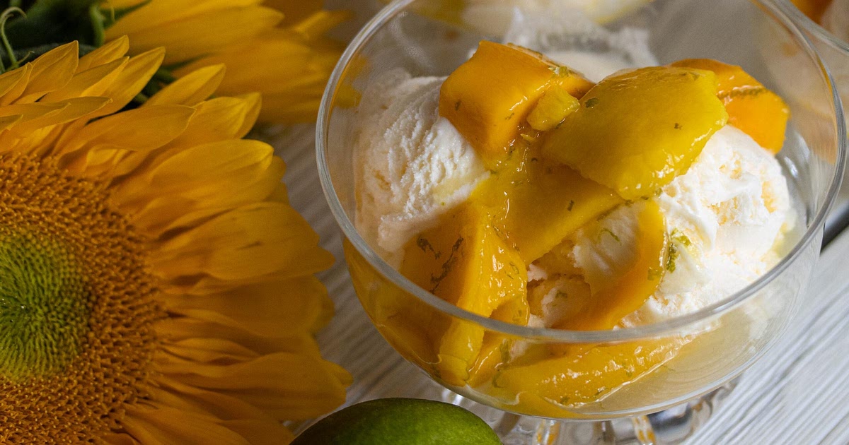 Mangoes with Rum and Vanilla Ice Cream Recipe | Samsung Food App