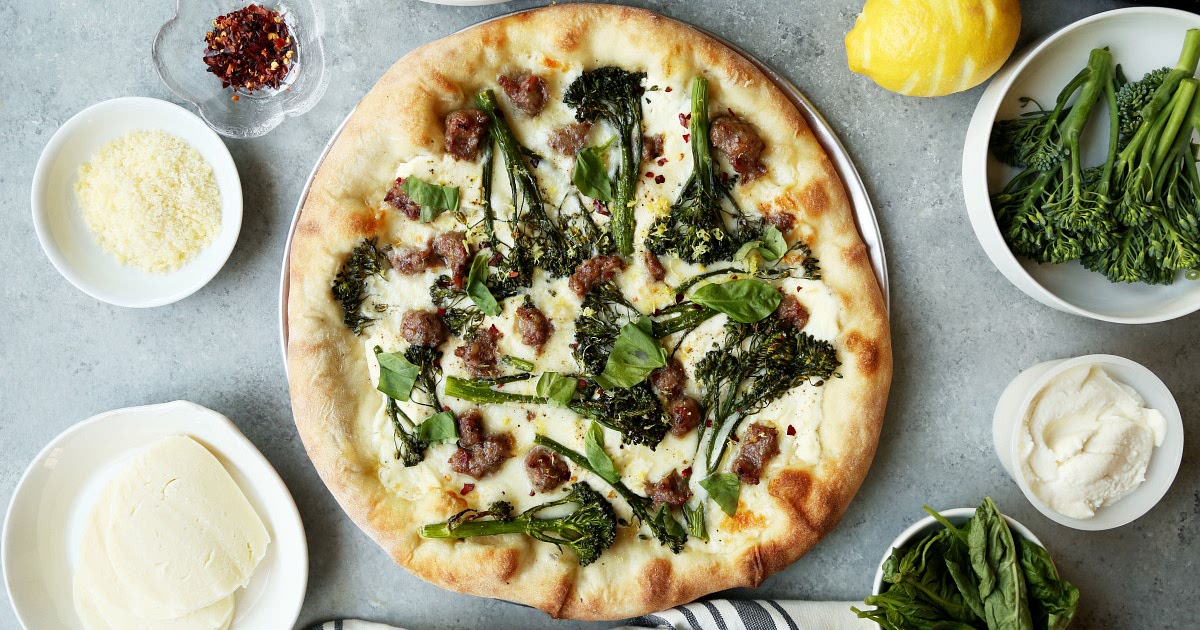 Quick Weeknight Pizza With Ricotta, Broccolini, and Sausage Recipe | Samsung Food App