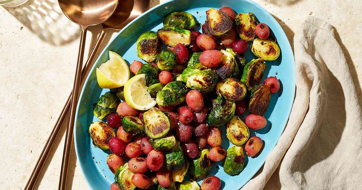 Roasted Brussels Sprouts with Grapes Recipe | Samsung Food App