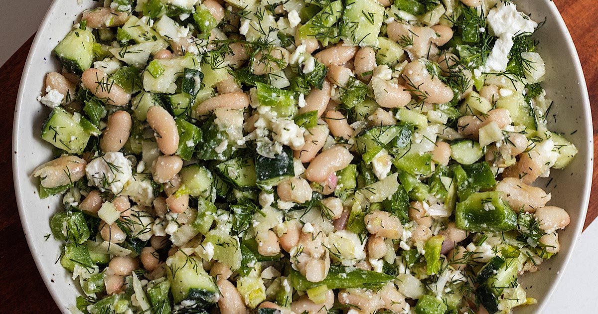 Mediterranean White Bean Salad with Fennel Recipe | Samsung Food App