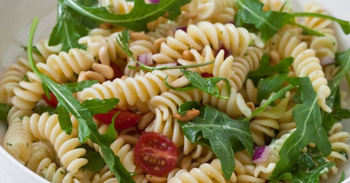 Pasta Salad with Tomatoes, Arugula, Pine Nuts and Herb Dressing Recipe | Samsung Food App