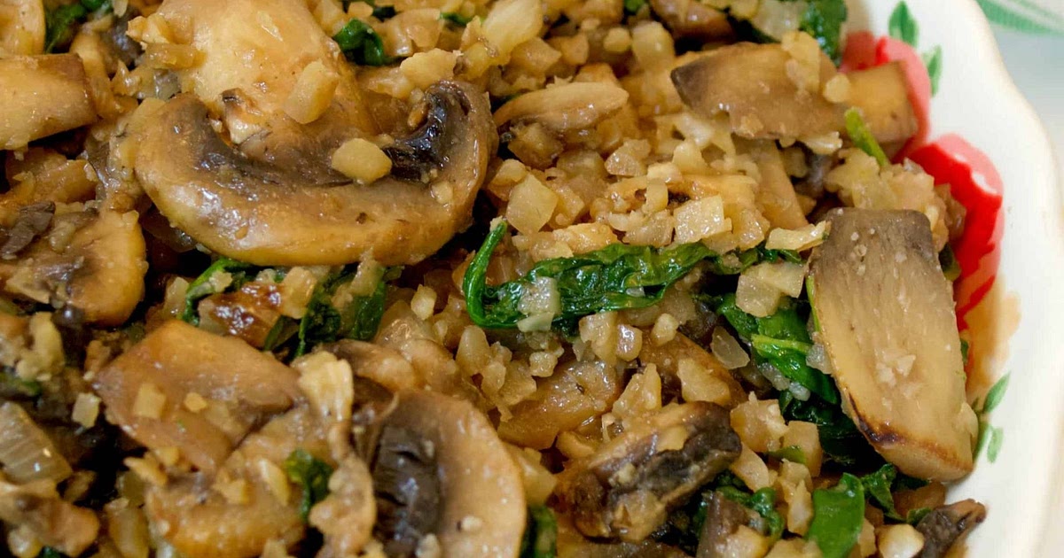 Low Carb Mushroom & Spinach Cauliflower Rice Recipe | Samsung Food App