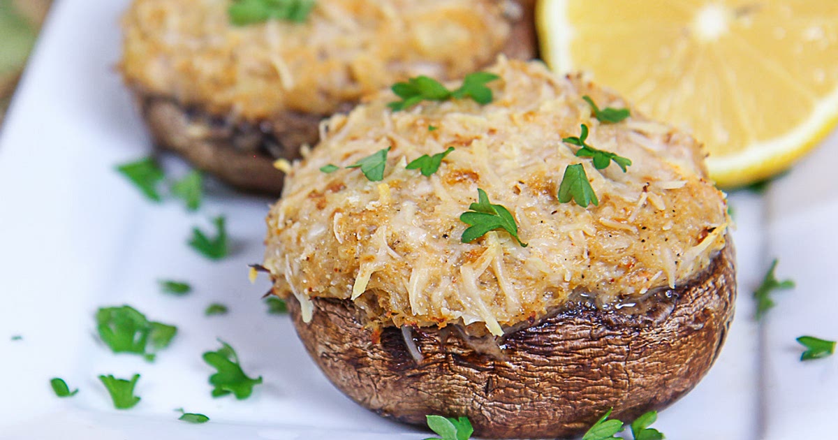 Healthy Crab Stuffed Portobello Mushrooms Recipe | Samsung Food App