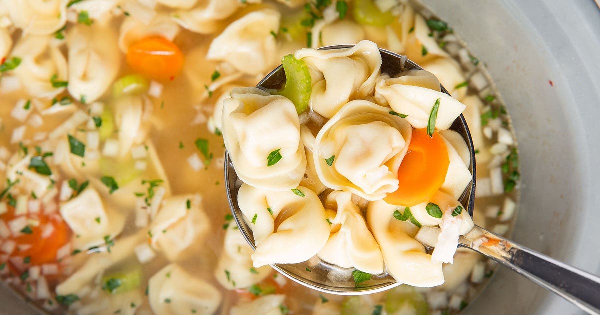 Slow-Cooker Chicken Tortellini Soup Recipe | Samsung Food App