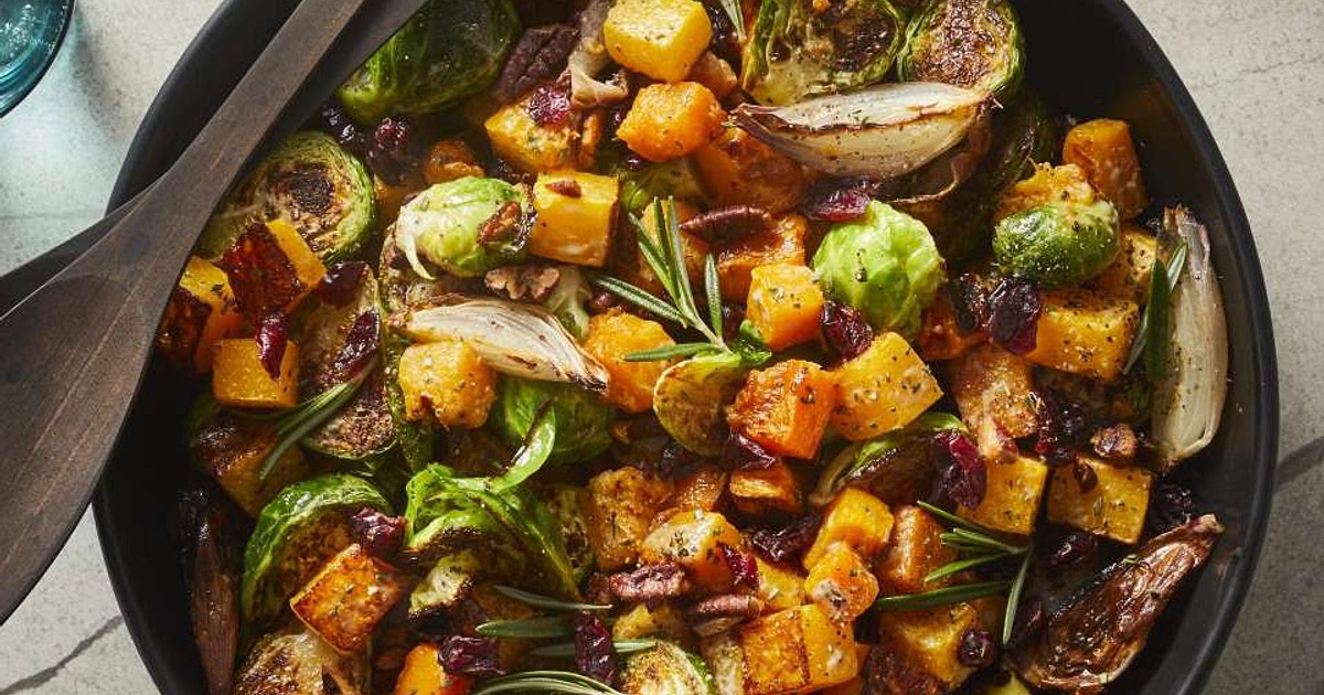 Roasted Brussels Sprout & Butternut Squash Salad Recipe | Samsung Food App