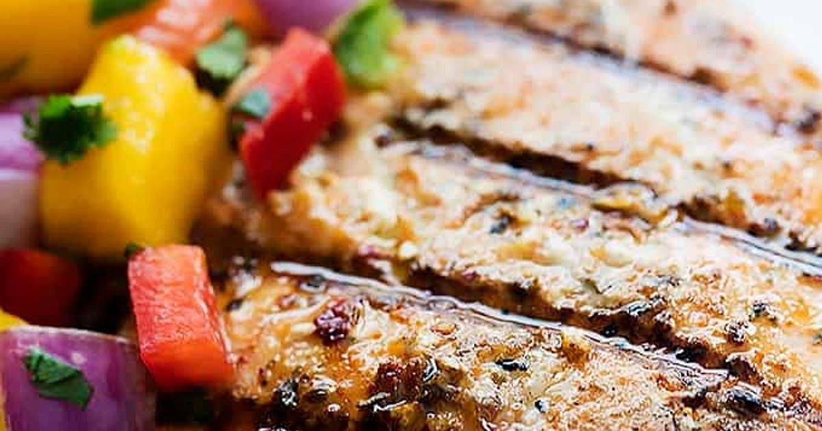 Grilled Salmon with Mango Salsa Recipe | Samsung Food App
