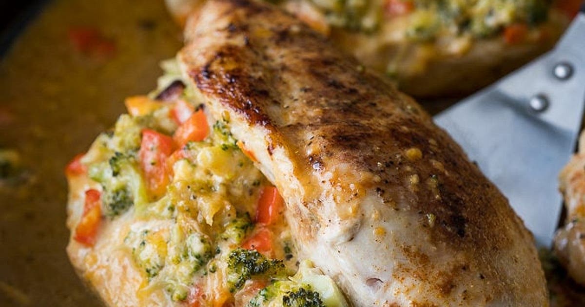 Broccoli Cheese Stuffed Chicken Breast Recipe | Samsung Food App