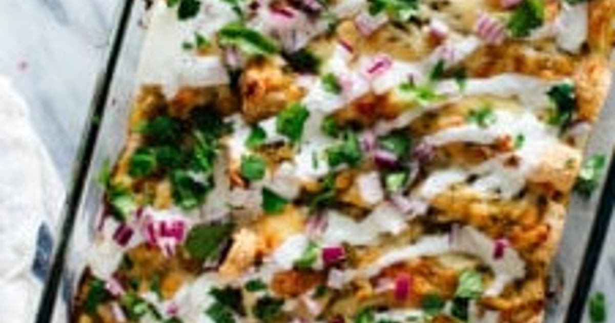 Vegetarian Black Bean Sweet Potato Enchiladas Recipe | Samsung Food App