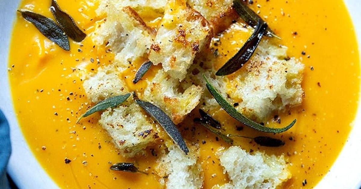 Roasted Butternut Squash and Garlic Soup Recipe | Samsung Food App