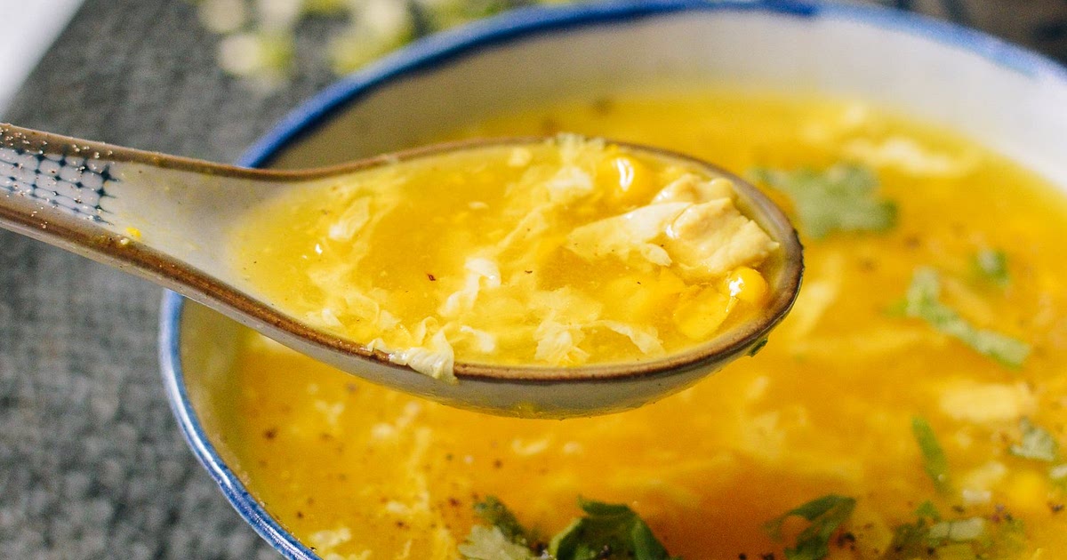 Chicken Corn Egg Drop Soup Recipe | Samsung Food App