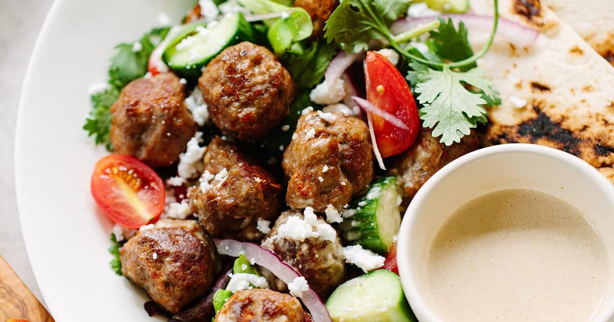 Chicken Gyro Meatball Salad Recipe | Samsung Food App