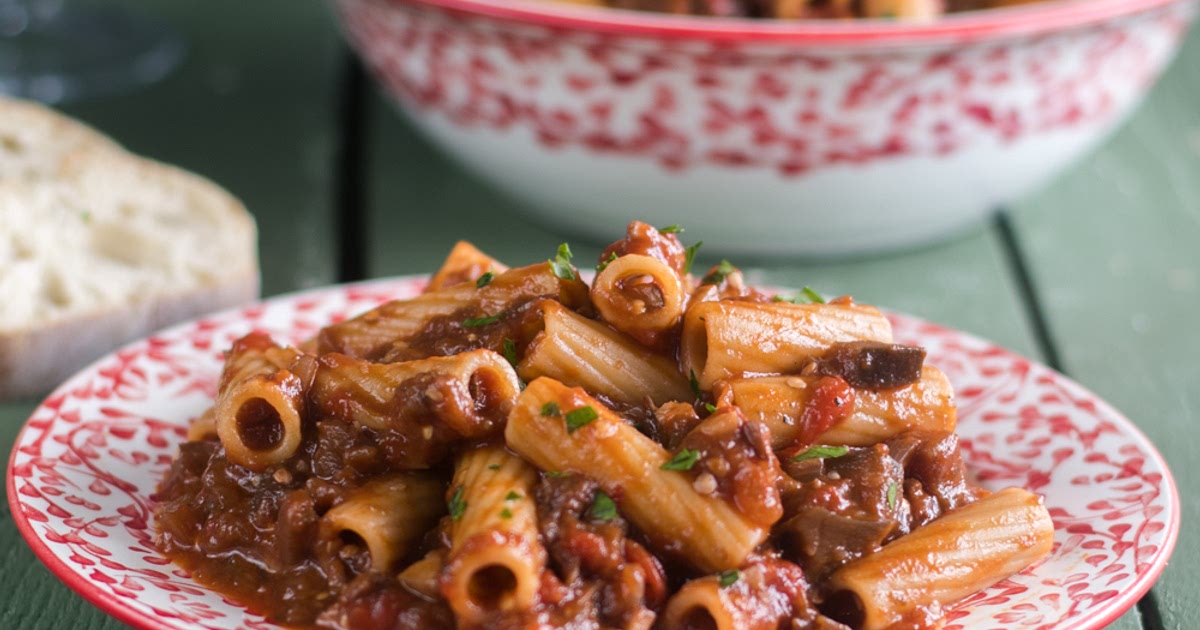 Eggplant and Mushroom Rigatoni Recipe | Samsung Food App