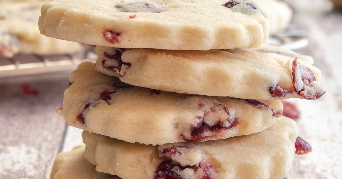 Easy Cranberry Shortbread Cookies Recipe | Samsung Food App