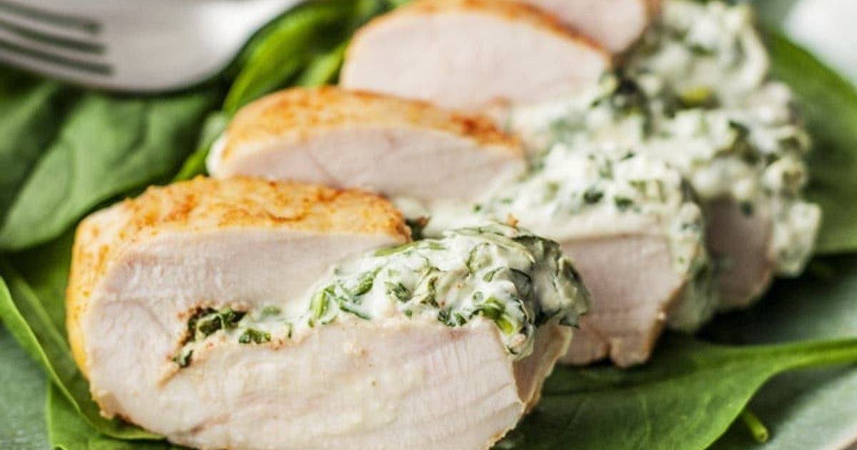 Skinny Spinach Stuffed Chicken Breast Recipe | Samsung Food App