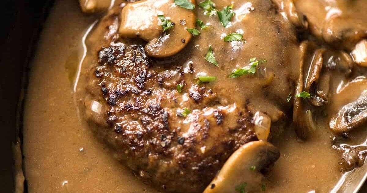 Salisbury Steak with Mushroom Gravy Recipe | Samsung Food App
