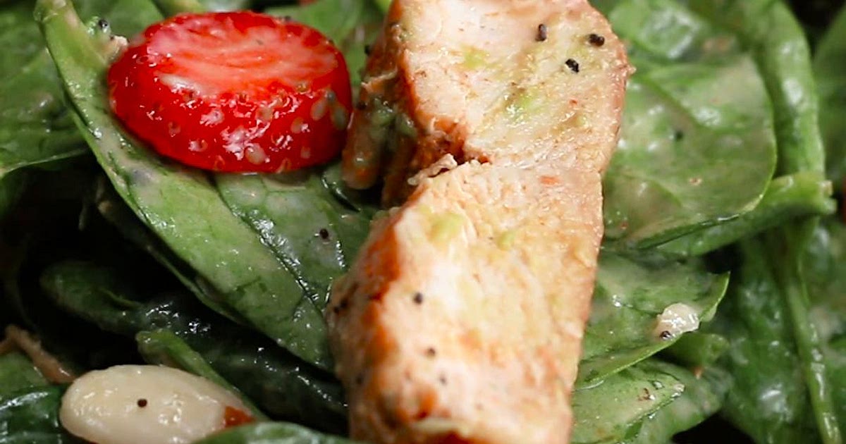 Strawberry Poppy Seed Salad With Grilled Chicken Recipe by Tasty | Samsung Food App