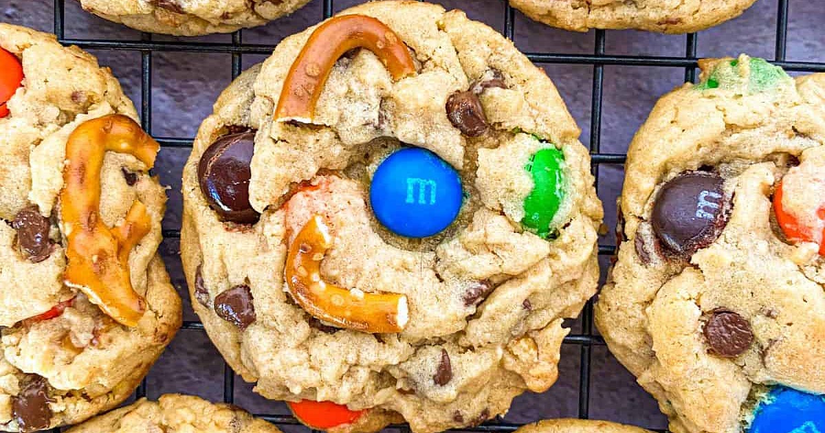 Peanut Butter Pretzel M&M Cookies Recipe | Samsung Food App