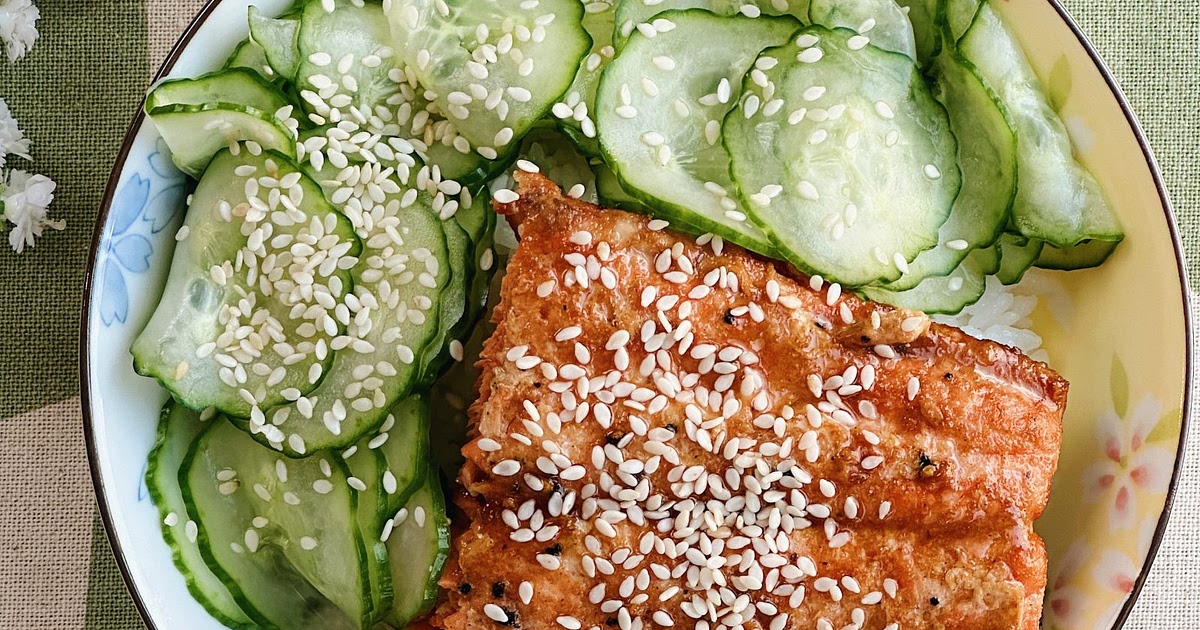 Teriyaki Salmon Donburi (Rice Bowl) with Cucumber Recipe | Samsung Food App