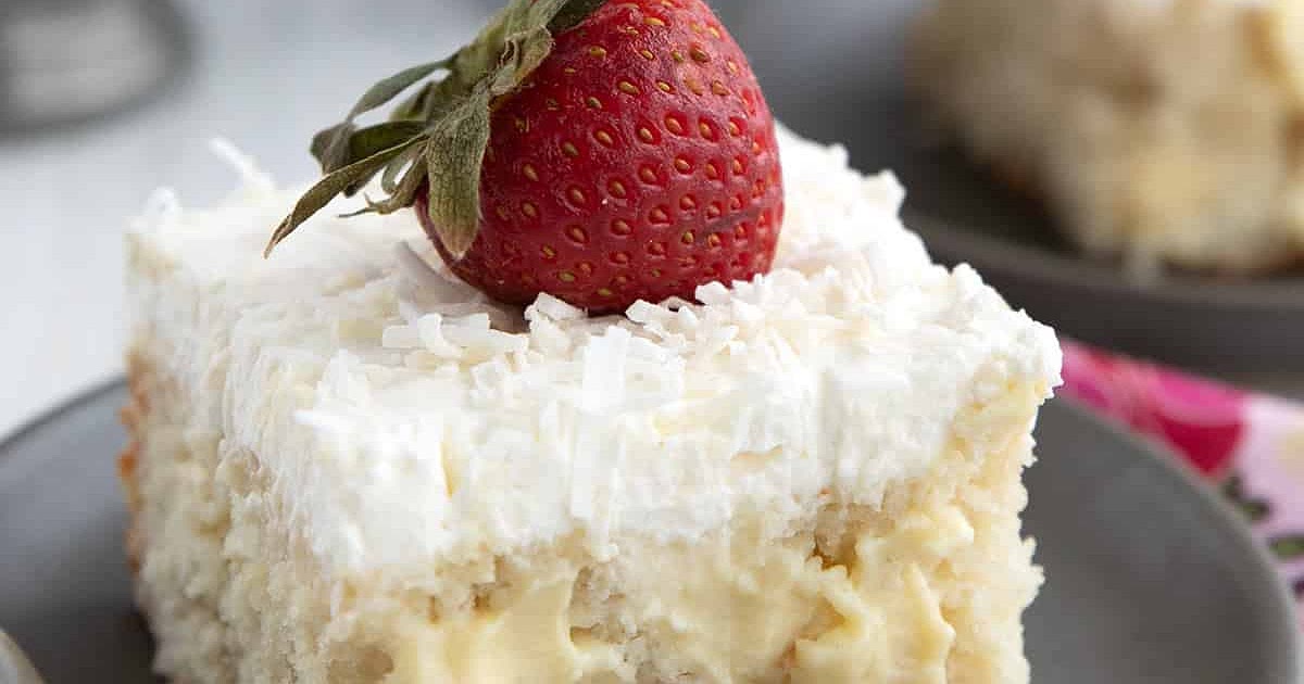Keto Coconut Cream Poke Cake Recipe | Samsung Food App