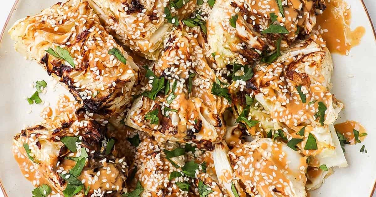 Air Fryer Cabbage with Peanut Sauce Recipe | Samsung Food App