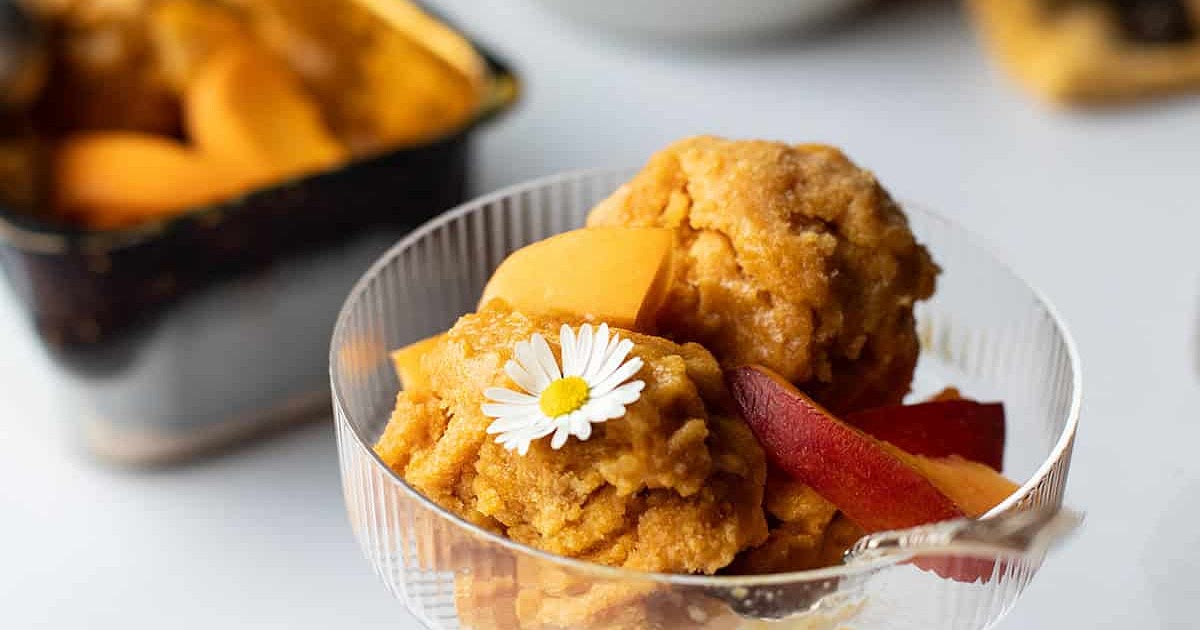 Brown Sugar Peach Sorbet (No-Churn) Recipe | Samsung Food App