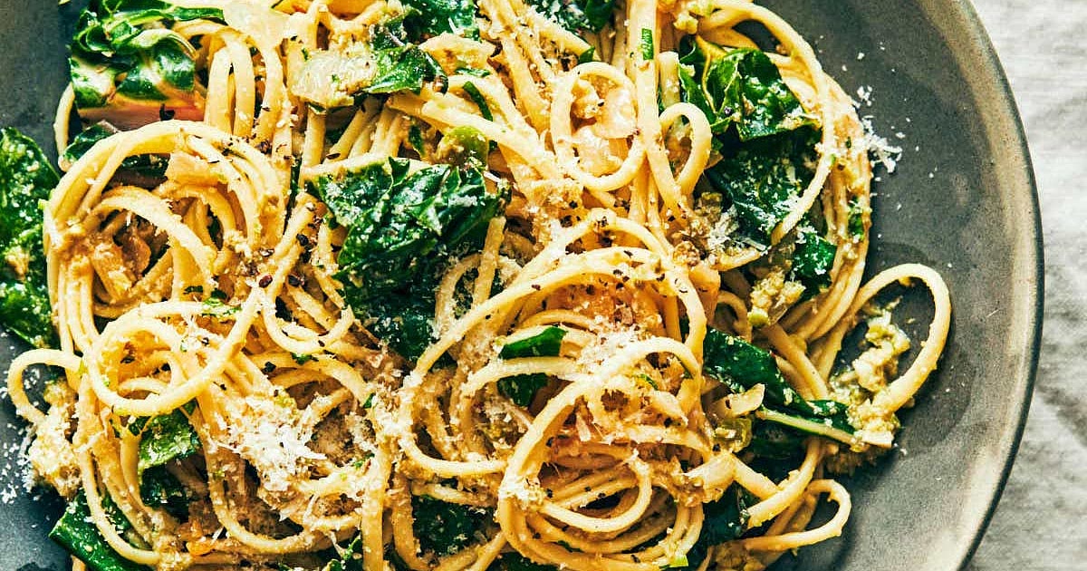 Lemon Swiss Chard Pasta Recipe | Samsung Food App