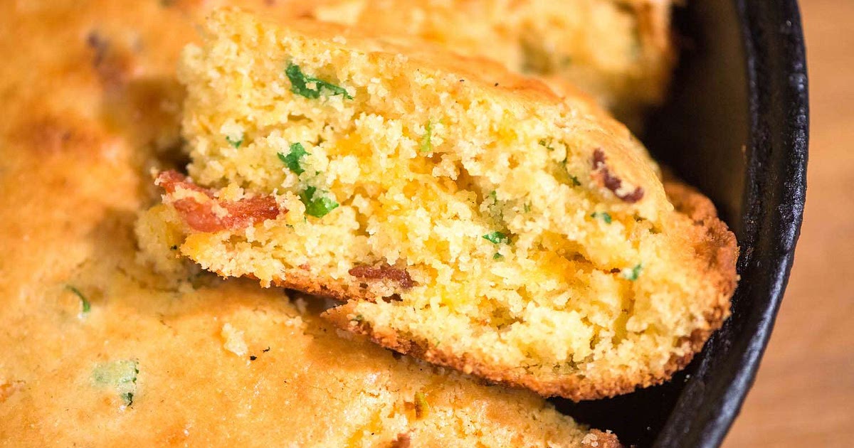 Cheddar, Bacon, and Scallion Cornbread Recipe | Samsung Food App