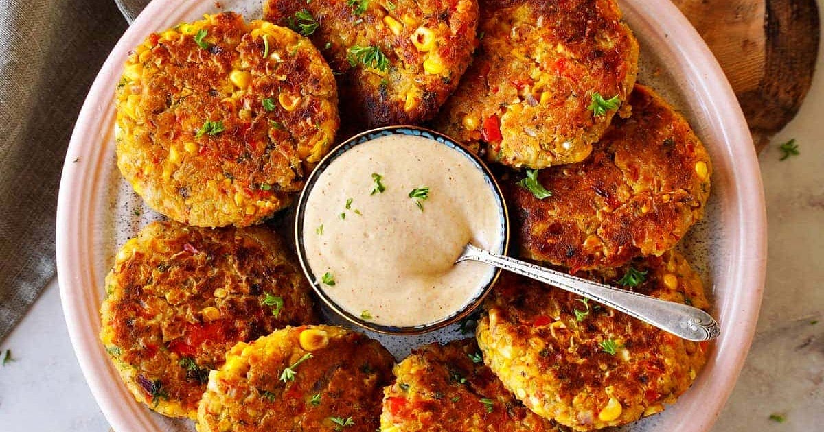 Vegetable Chickpea Fritters Recipe | Samsung Food App