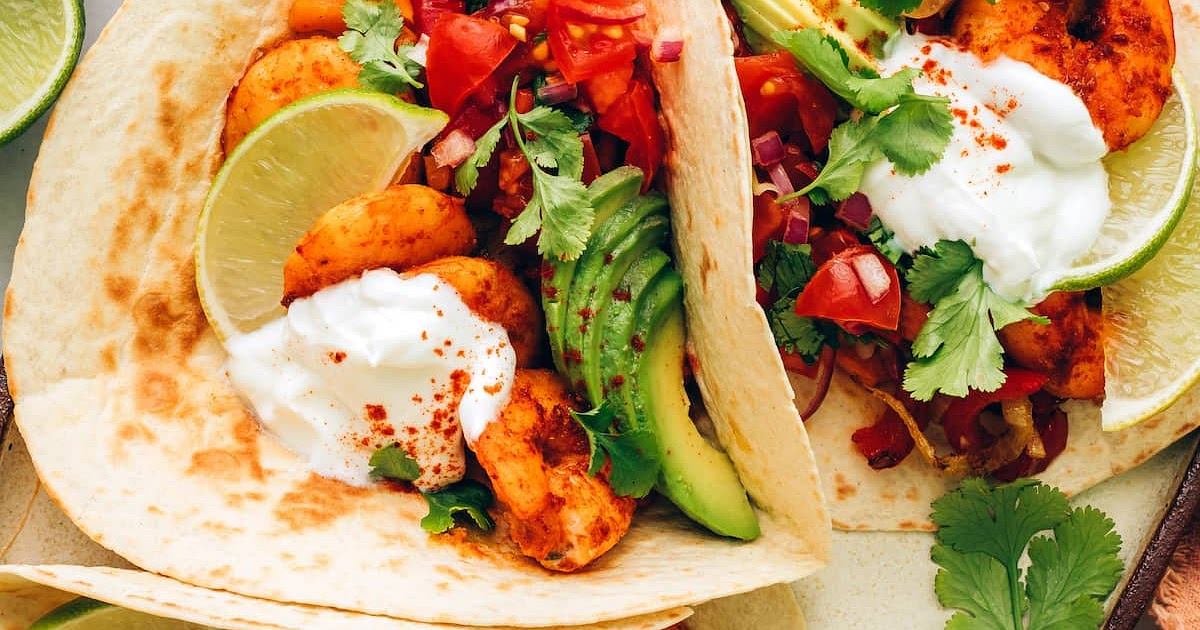 Sheet Pan Shrimp Fajitas Recipe | Samsung Food App