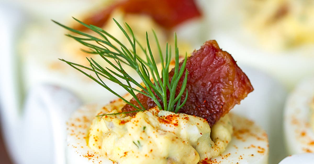 Deviled Eggs with Candied Bacon Recipe | Samsung Food App
