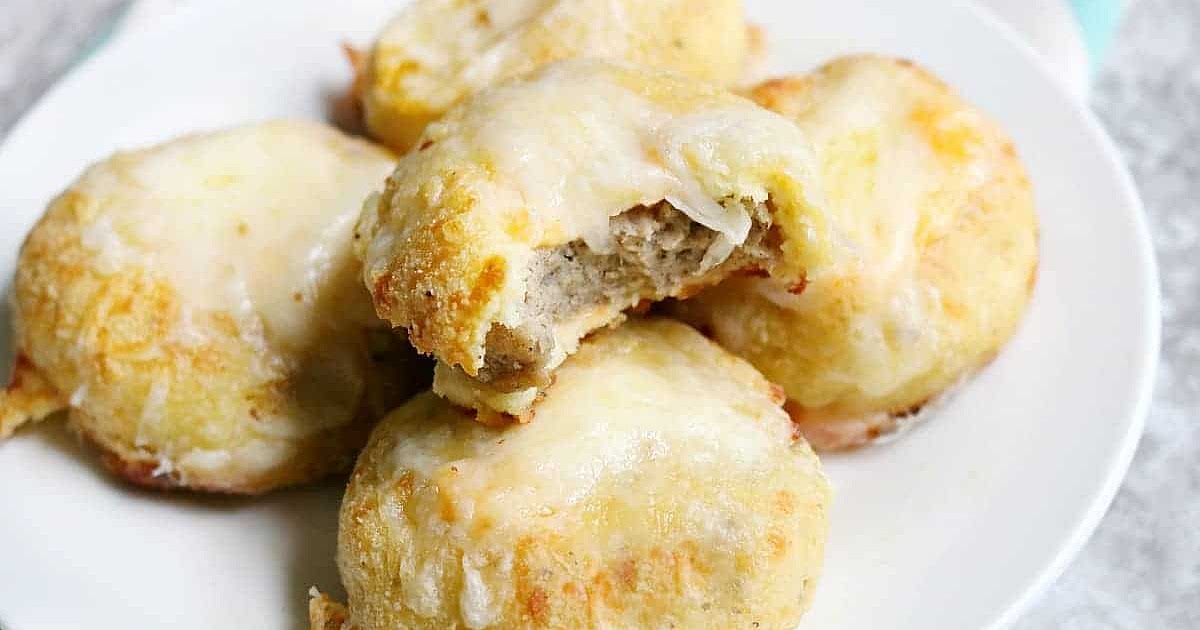 Keto Breakfast Biscuits Stuffed with Sausage and Cheese Recipe | Samsung Food App