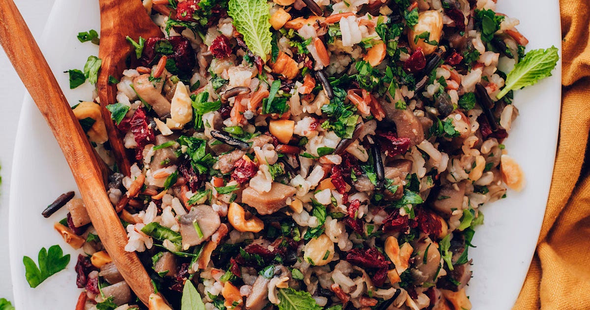 Wild Rice Salad with Mushrooms and Herbs Recipe | Samsung Food App