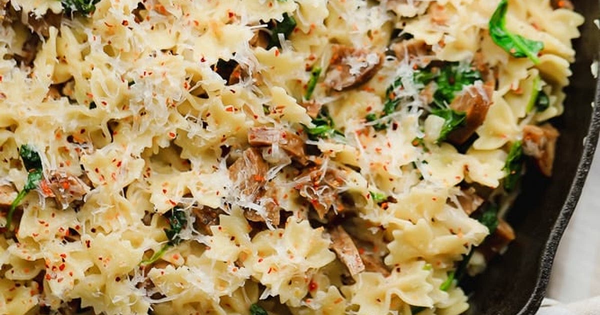 Creamy Vegan Sausage Pasta with Spinach Recipe | Samsung Food App