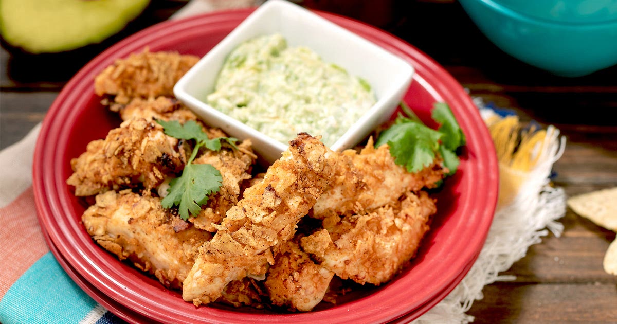 Air-Fryer Mexican Chicken Tenders & Avocado Sauce Recipe | Samsung Food App