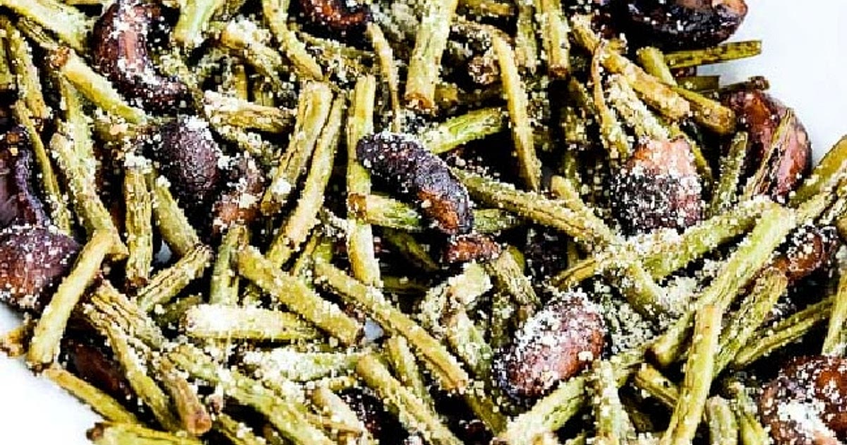 Roasted Green Beans with Mushrooms, Balsamic, and Parmesan Recipe | Samsung Food App