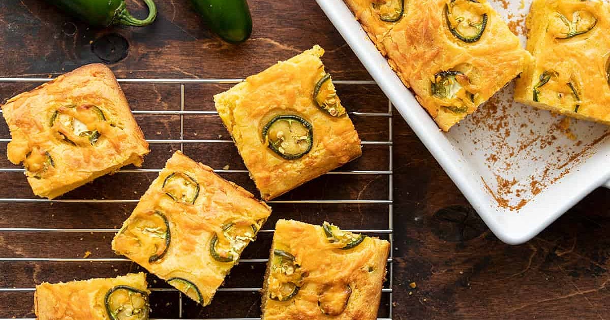 Jalapeño Cheddar Cornbread Recipe | Samsung Food App