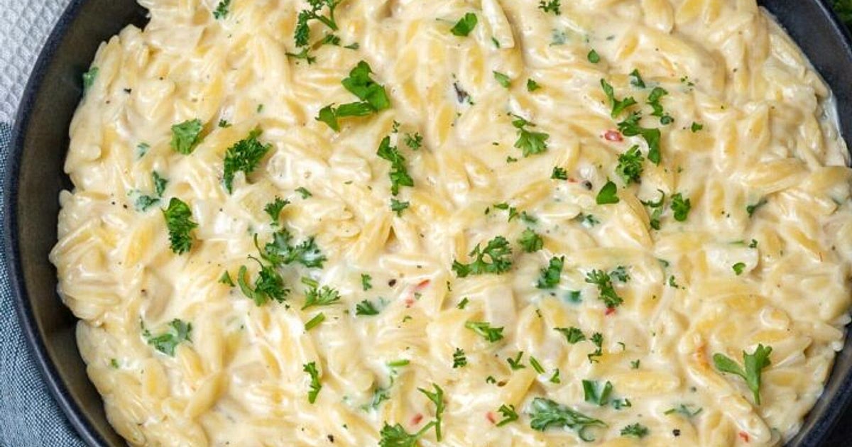 Creamy Garlic Parmesan Orzo Recipe | Samsung Food App
