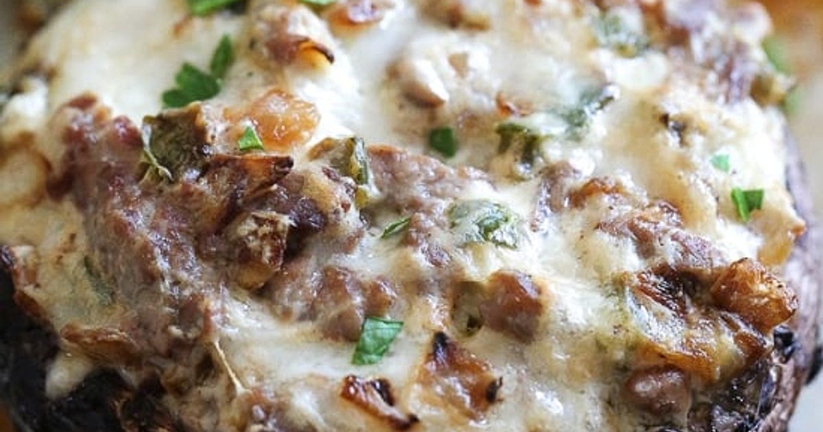 Philly Cheesesteak Stuffed Portobello Mushrooms Recipe | Samsung Food App